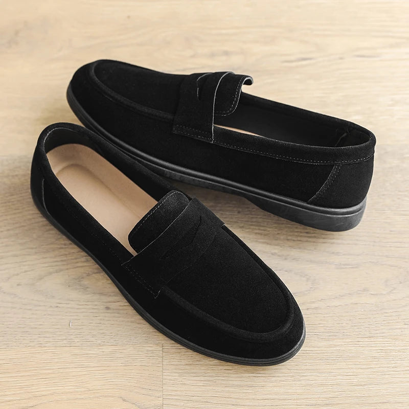 Men's Slip On Loafers Preppy Lightweight Breathable Comfort Outdoor Flats Non Slip Soft Sole Casual Daily Walking Shoes