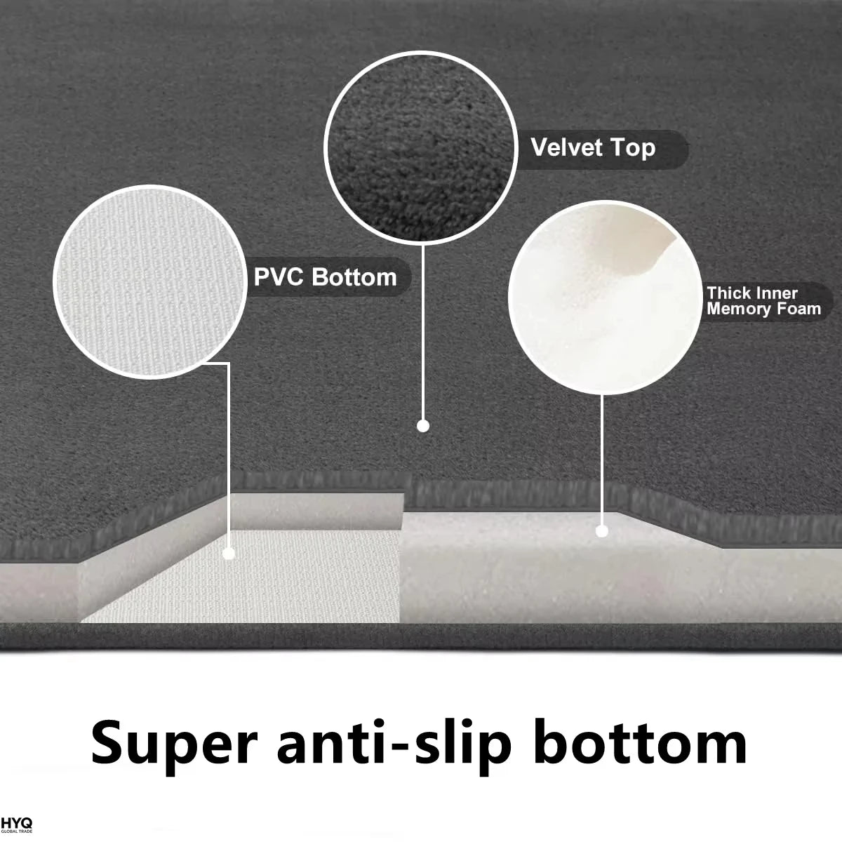Super absorbent floor mat, super absorbent bath mat, super anti slip coral velvet bathroom floor mat, door mat