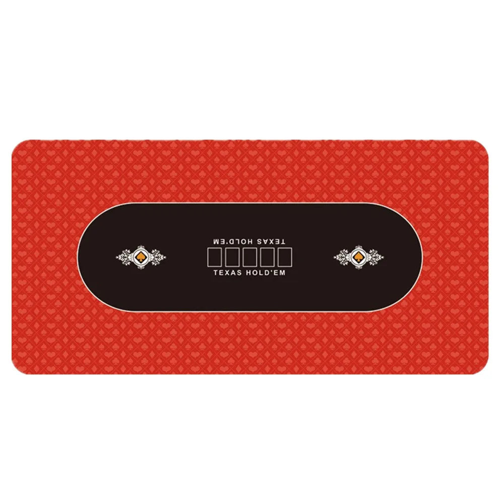 120 x 60 cm Casino Texas Hold'em Tablecloth Square Chip Rubber Mat Poker Card Table Mat Entertainment Card Mat for Game Party