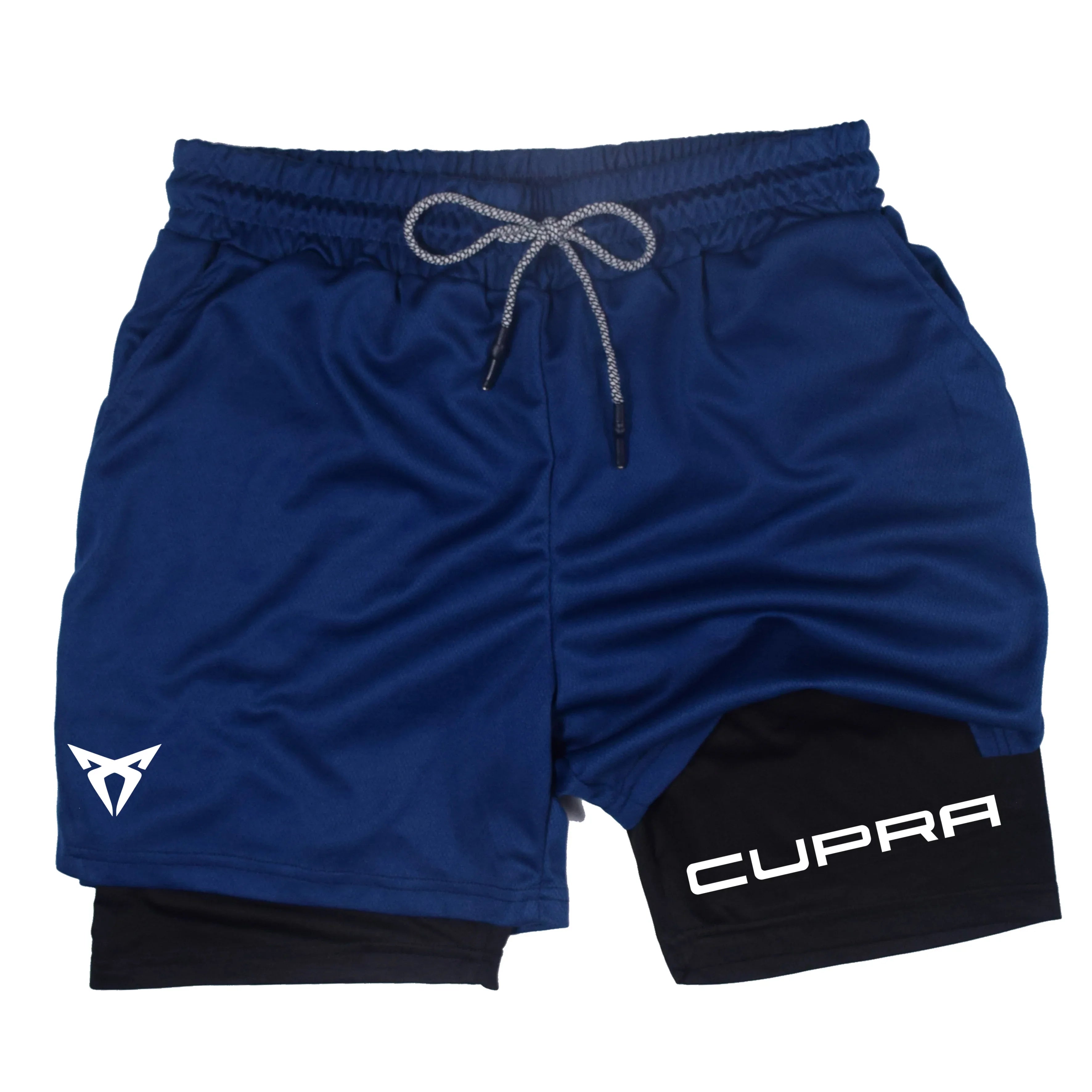Men's short sports 2-in-1, breathable, elastic, quick-dry, double-layer, summer running clothes, M-3XL RL0244