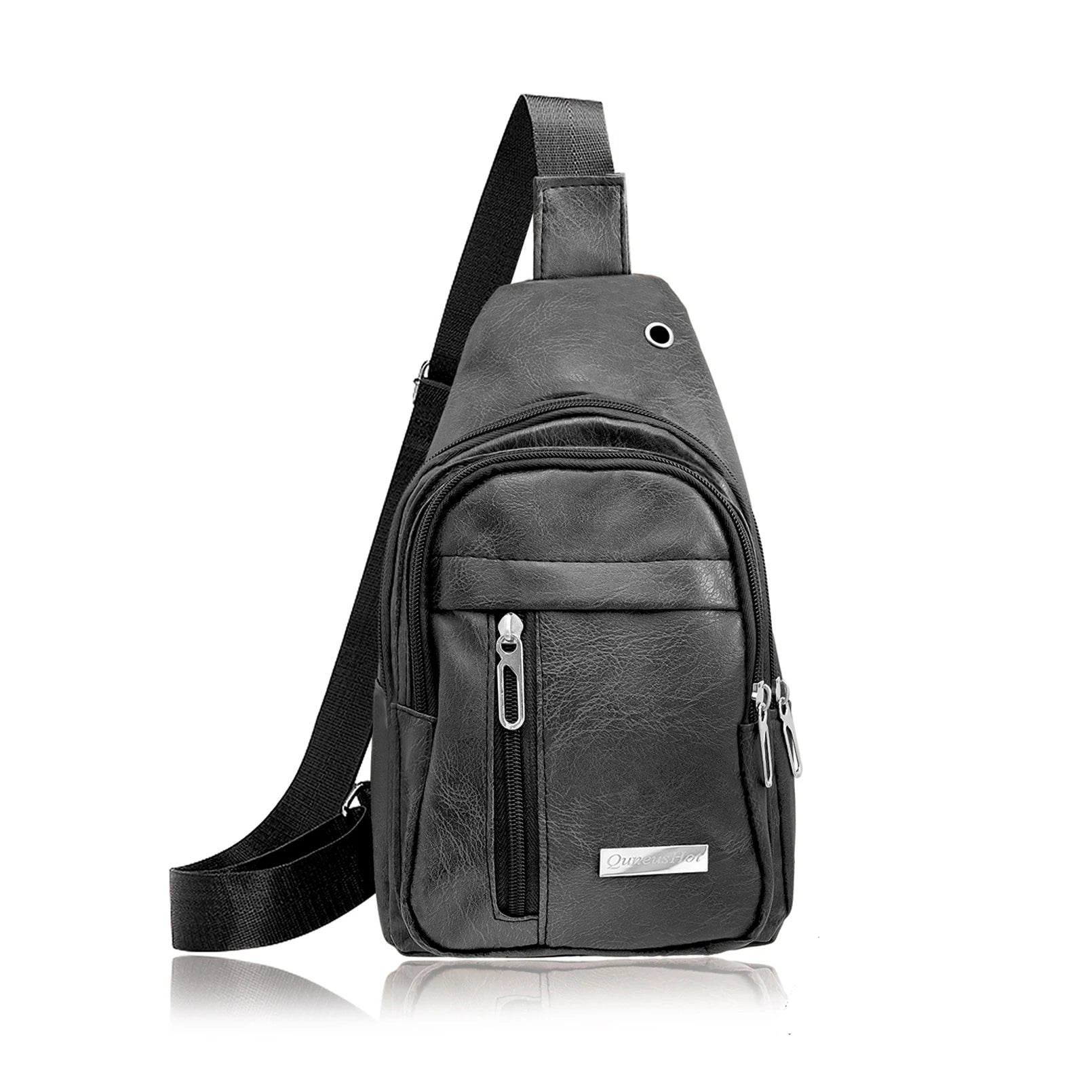 New Leather Chest Bag For Men Multifunctional Casual Fashion Messenger Shoulder Bag For Outdoor Sports Versatile Crossbody Bag