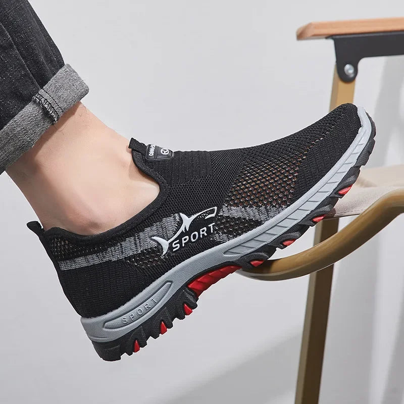 Breathable Hiking Shoes Men Air Mesh Casual Sneakers For Outdoor Lightweight Casual Shoes Men New Fashion Walking Shoes