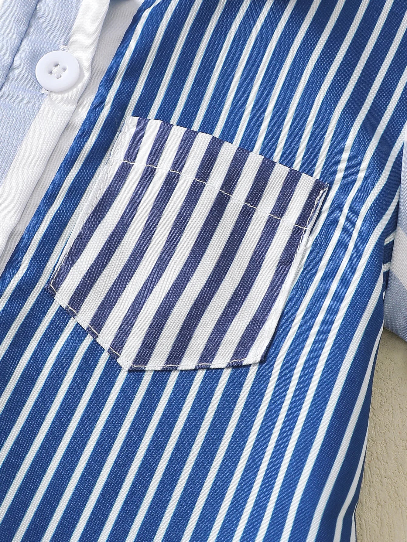 Baby Boy Summer Turn-down Collar Romper Short Sleeve Shirt for Infants And Toddlers Comfortable Breathable Clothing