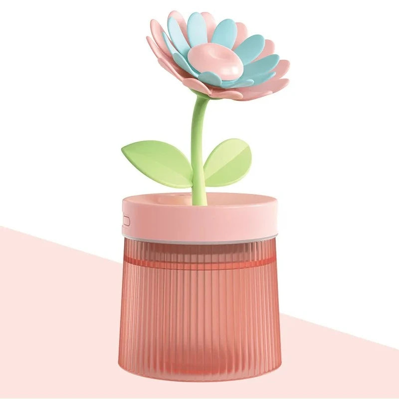 2026 Humidifier Portable USB Ultrasonic Colorful Cup Aroma Diffuser Cool Mist Maker Flower Air Humidifier Purifier With Light