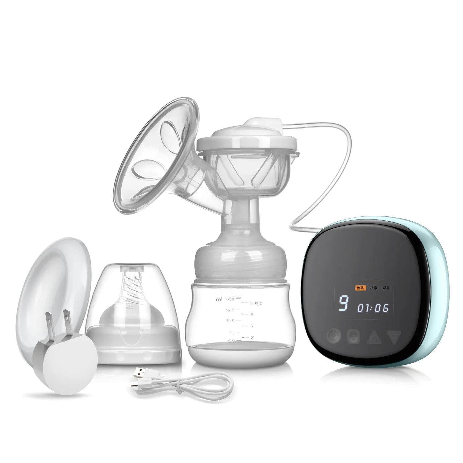 USB BPA Free Electric Double Breast Pump with Nursing Pads And Breast Milk Storage Set Baby Feeding Gift Set