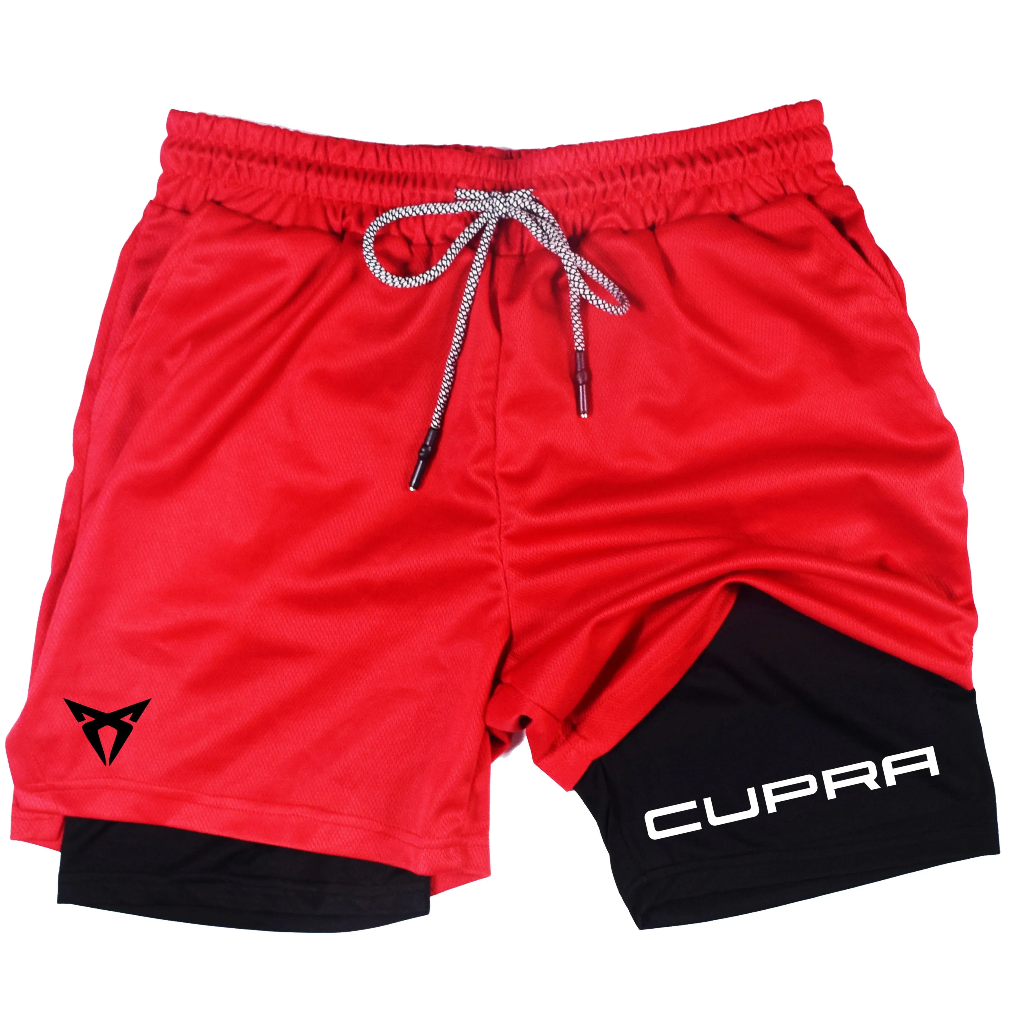 Men's short sports 2-in-1, breathable, elastic, quick-dry, double-layer, summer running clothes, M-3XL RL0244
