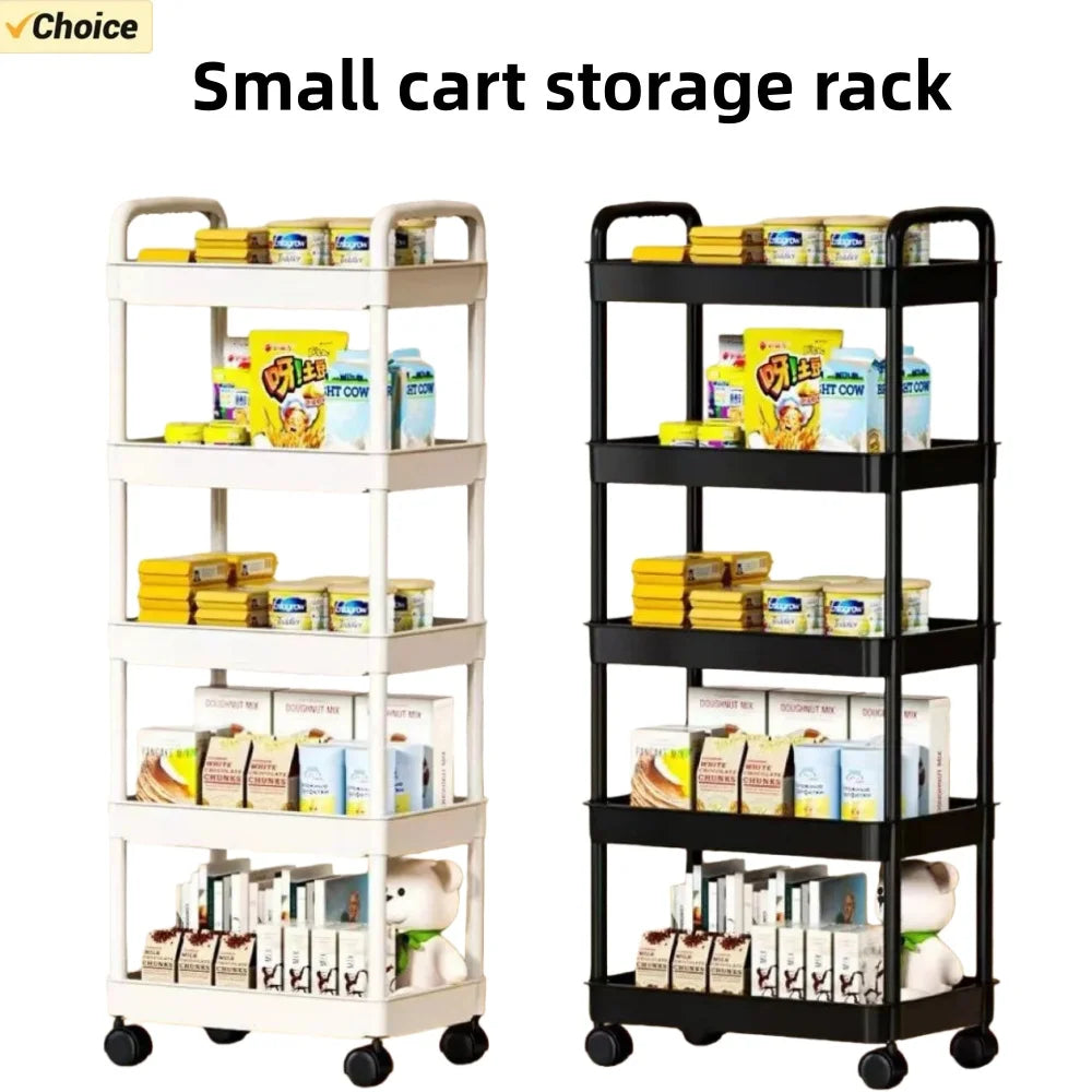 5-layer Kitchen Storage Shelf,mobile Trolley,floor Standing Multi-layer Storage Rack,For Bookshelf,snacks, fruits and Vegetables