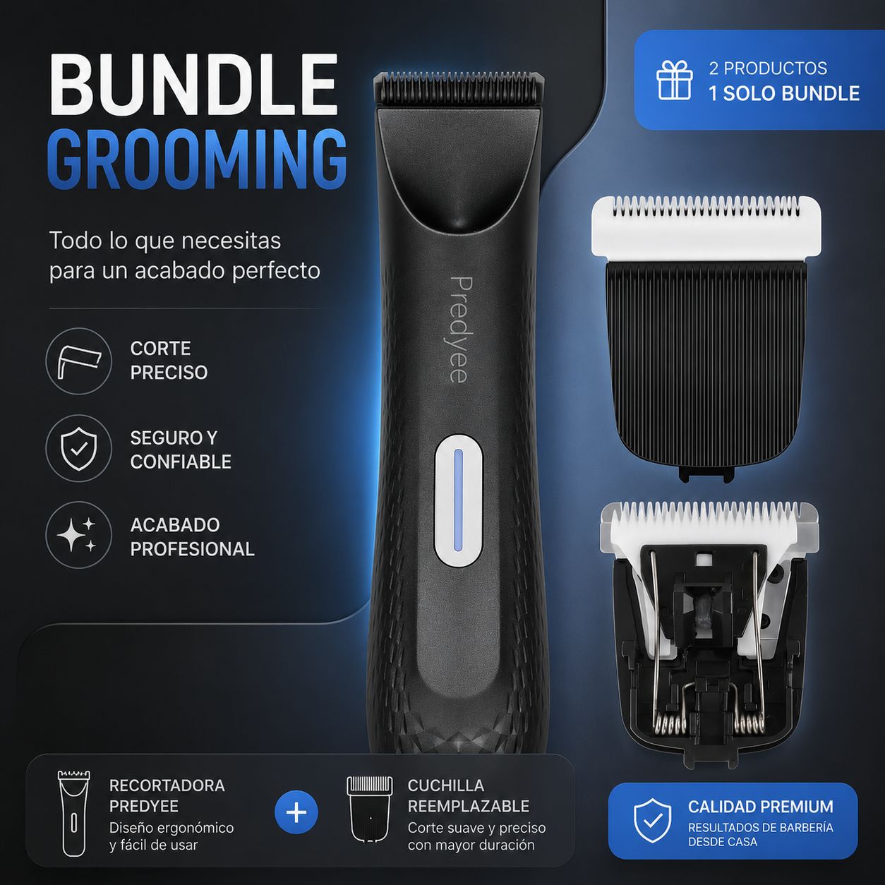 Electric Trimmer for Men's Groin Hair: Versatile Body Groomer and Waterproof Pubic Hair Trimmer with Replaceable Ceramic Blade