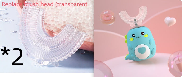 Children'S Electric Toothbrush Food Grade Silicone Oral 360 Degree Automatic Usb Charging Smart Children'S Toothbrush U-Shaped