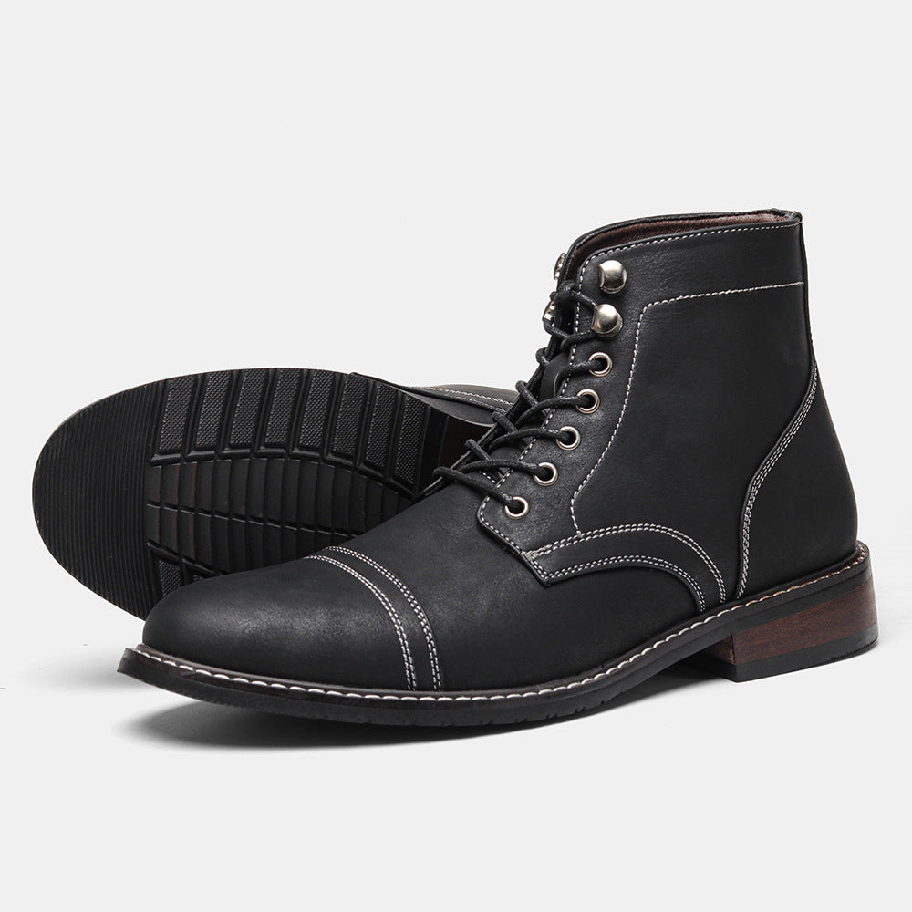 Mens Vintage Casual Leather Boots