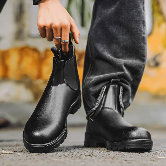 Men's Retro Chunky-Soled Casual Ankle Boots