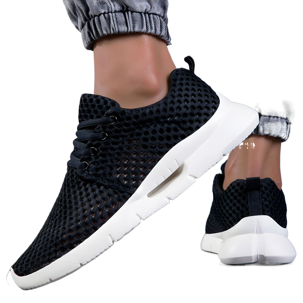 Flyknit Mesh Shoes Large-size Mens Lightweight And Breathable Athletic Shoes