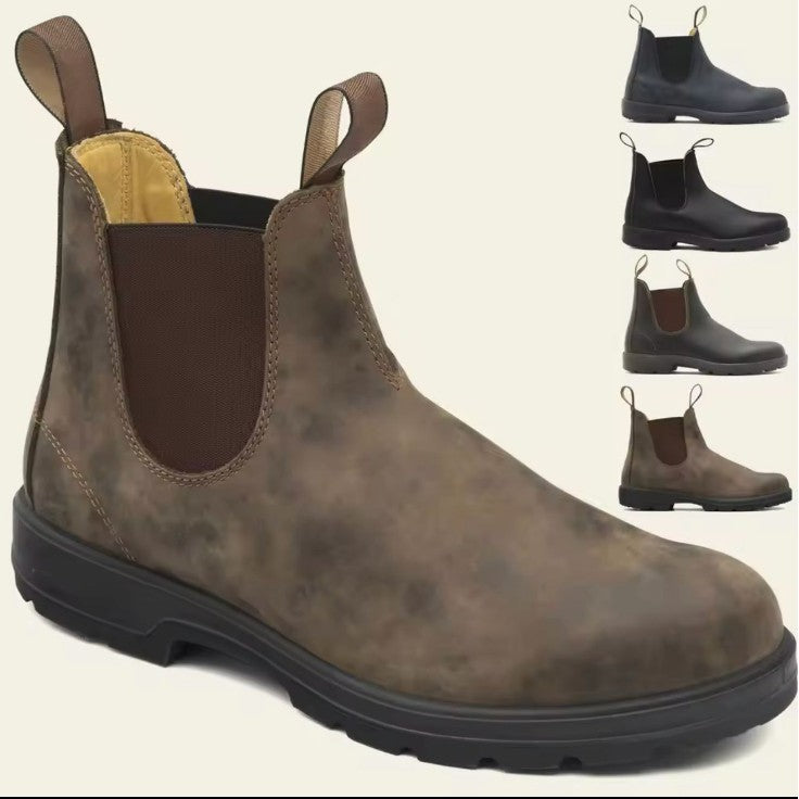 Men's Retro Chunky-Soled Casual Ankle Boots