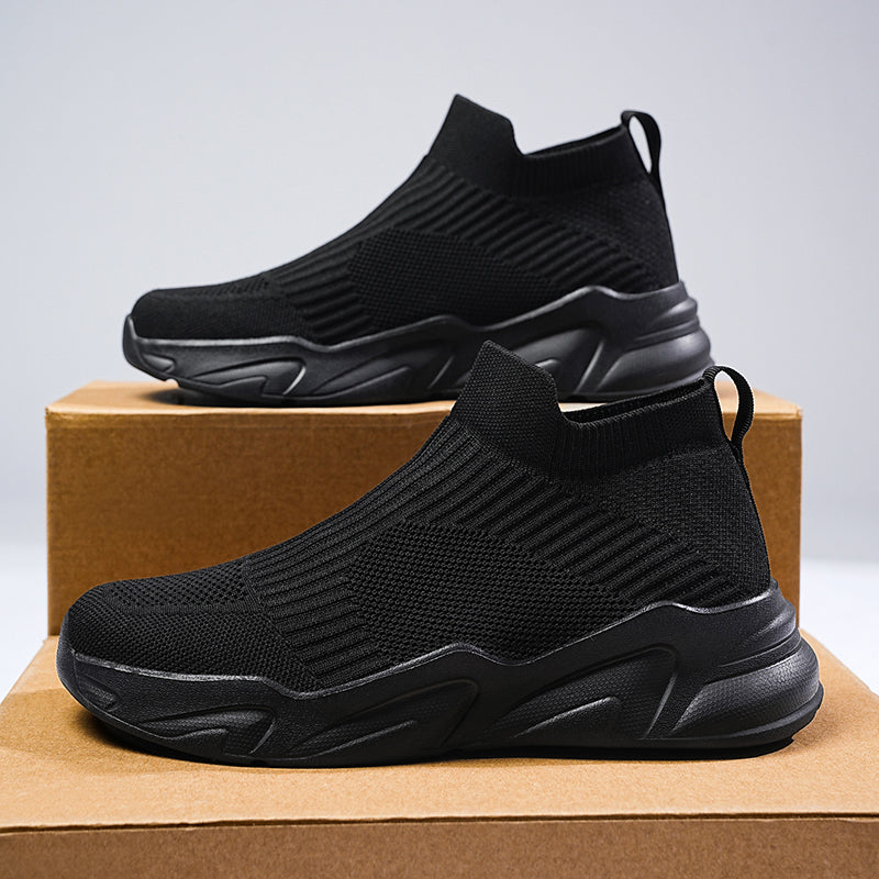 Men's  Fashion Mid-cut Laceless Knit Shoes