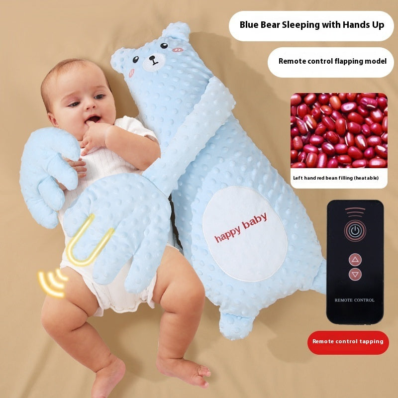 Infant Pillow Hand Remote Controlled Soothing For Baby Sleep Cartoon Plush Toddler Comforting Hand