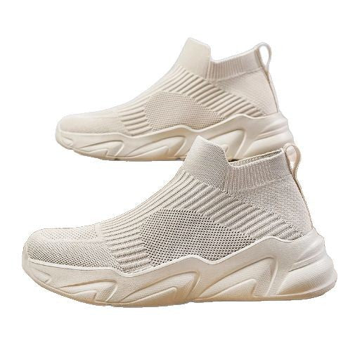 Men's  Fashion Mid-cut Laceless Knit Shoes